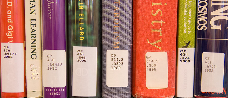 Library of Congress Call number book spines